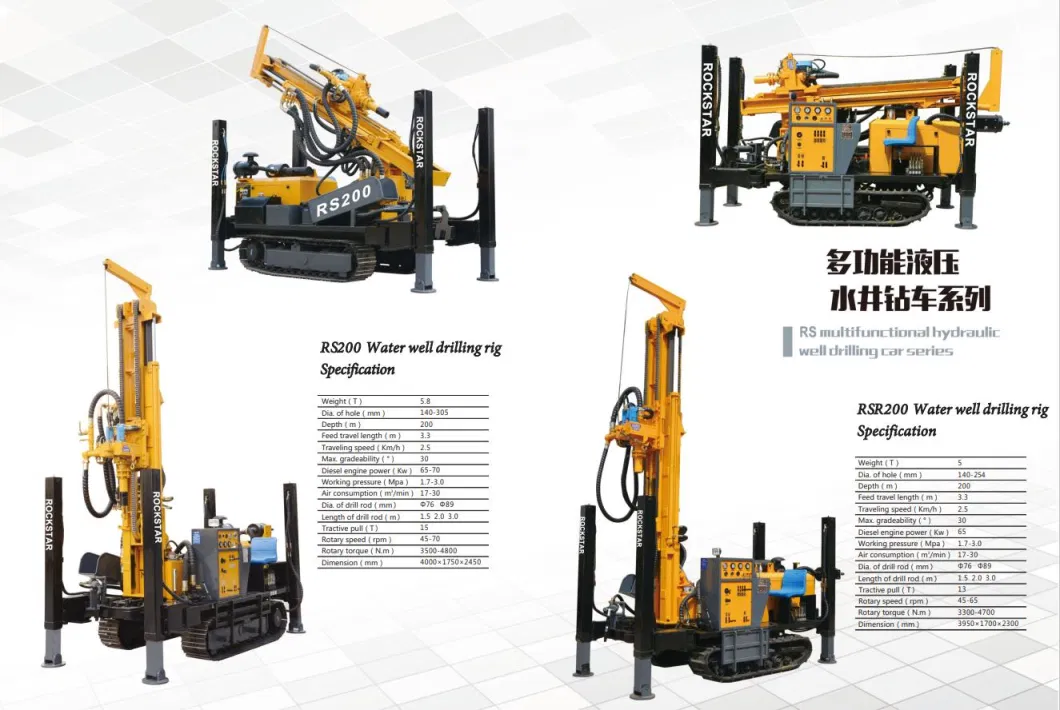 Kaishan Rsr180 Water Well Drilling Rig Specification